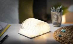 Kirjavalo Gingko Smart Book Light Mini, harmaa pellava