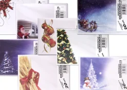 Kirjekuori C6/20 kpl jouluaihe 8 erilaista