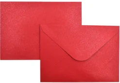 Kirjekuori C6/10 punainen kimalle