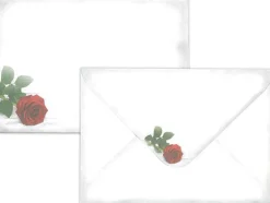 Kirjekuori C6/10kpl punainen ruusu