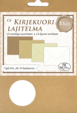 Kirjekuori Eko C6 20kpl/pkt lajitelma