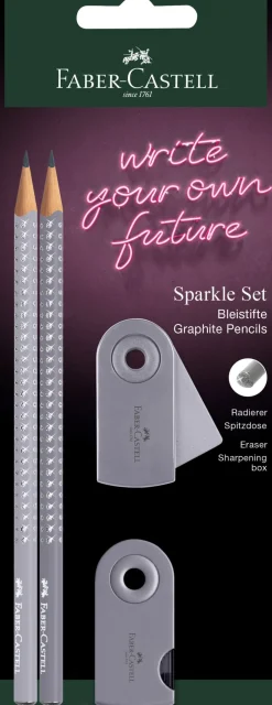 Kirjoitussetti Faber-Castell Sparkle harmaa