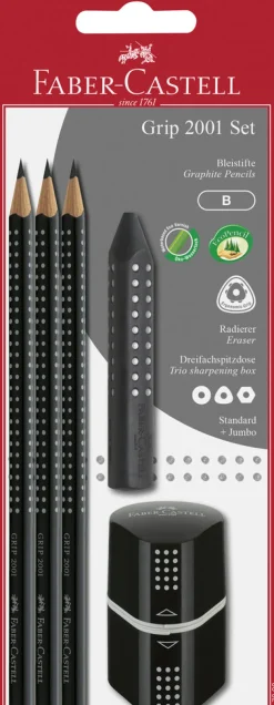 Kirjoitussetti Grip musta Faber-Castell