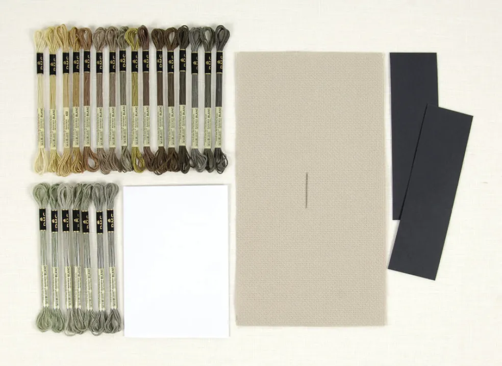 Kirjontapakkaus kirjanmerkki Mona Lisa DMC