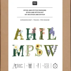 Kirjontasetti Kukka-aakkoset Rico Design