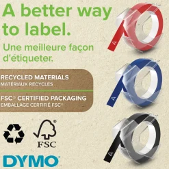 Kohokirjoitin teippi Dymo 9mm Punainen/Sininen/Musta