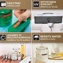 Kohokirjoitin teippi Dymo 9mm musta 3kpl