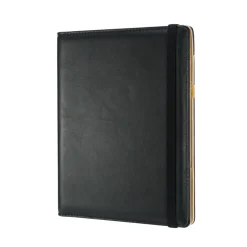 Kokouskansio 15 x 21 cm musta Victorias Journals pistesivut