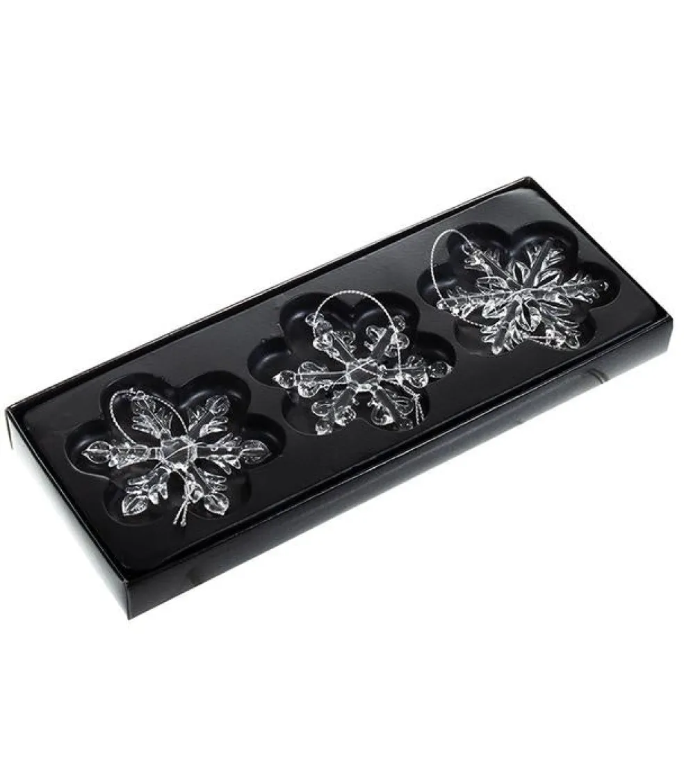 Koriste Amanda B LUCY lasiset lumihiutaleet, 3kpl