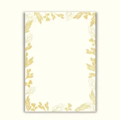 Koristepaperi A4/10 Kultafolioidut lehdet Rössler