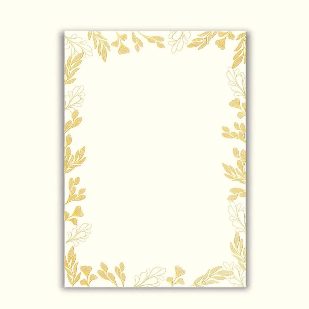 Koristepaperi A4/10 Kultafolioidut lehdet Rössler