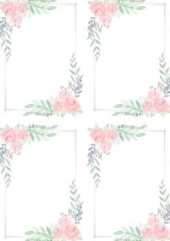 Koristetaustapaperi A4/5 Flora kulmat