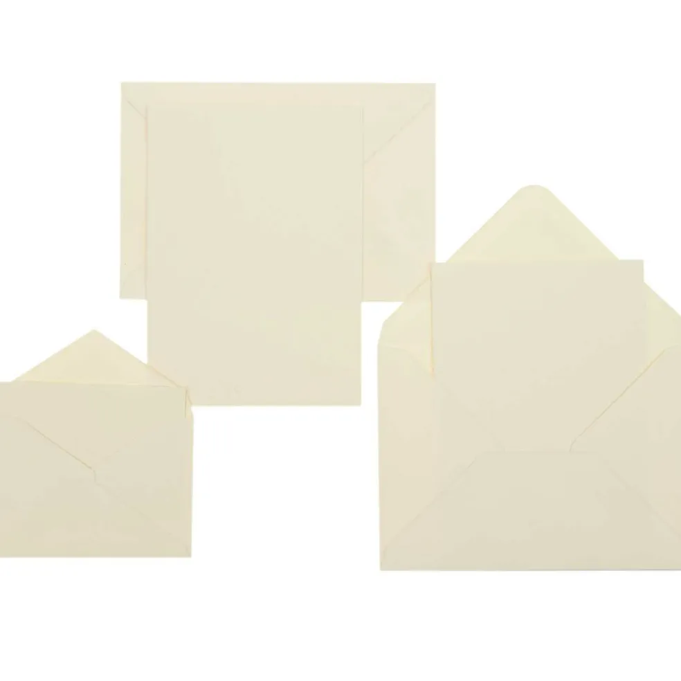 Korttipohja ja kirjekuori A7/15 kpl luonnonvalkoinen Rico Design