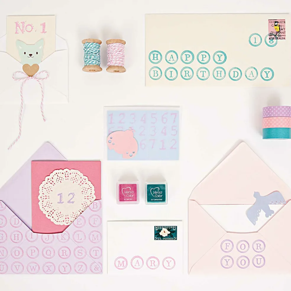 Korttipohja ja kirjekuori A7/15 kpl luonnonvalkoinen Rico Design