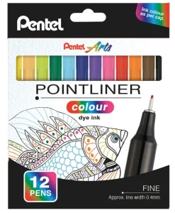 Kuitukärkikynä 12 kpl Pentel Pointliner