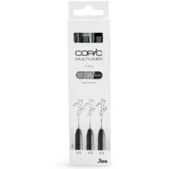 Kuitukärkikynä Copic Multiliner 3kpl, värilliset 0,5