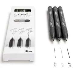 Kuitukärkikynä Copic Multiliner 3kpl, värilliset 0,5