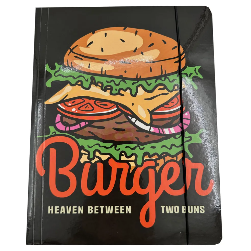 Kulmalukkokansio A4 Burger Feast