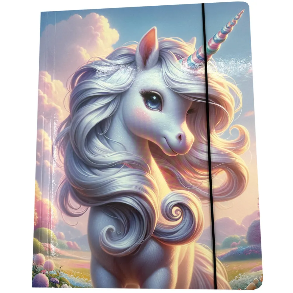 Kulmalukkokansio A4 Unicorn Galaxy