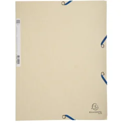 Kulmalukkokansio Exacompta kartonki luonnonvalkoinen