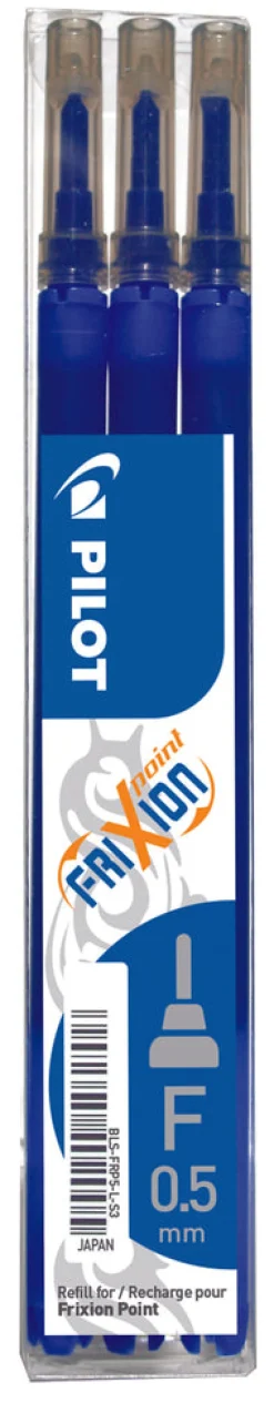 Kuulakynäsäiliö Pilot Frixion Point 0.5 sininen 3 kpl