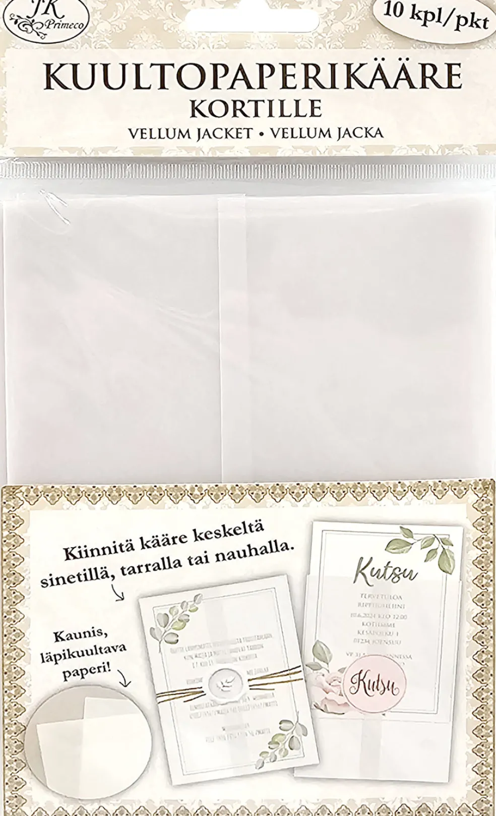 Kuultopaperikääre valkoinen 10kpl