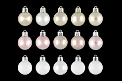 Kuusenpallo 3 cm helmiäislajitelma Winteria, 30 kpl