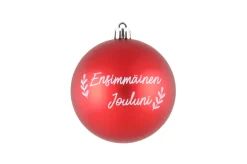 Kuusenpallo Winteria Ensimmäinen jouluni 8 cm, punainen