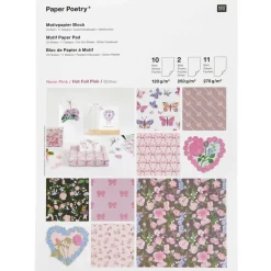 Kuviopaperilehtiö A4/23 arkkia La Vie En Rose