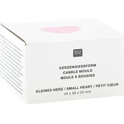Kynttilämuotti pieni sydän silikoni Rico Design