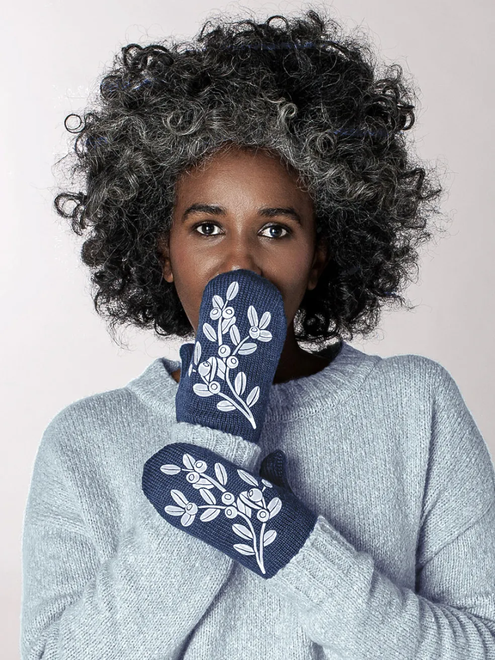 Lapaset MOIKO Mustikka mustikansininen M, merinovillaa