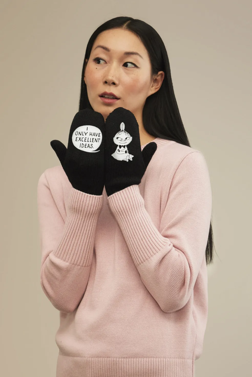 Lapaset MOIKO Välkky Pikku Myy musta M, merinovillaa