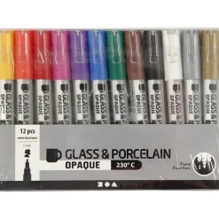 Lasi- ja posliinitussi 12 kpl