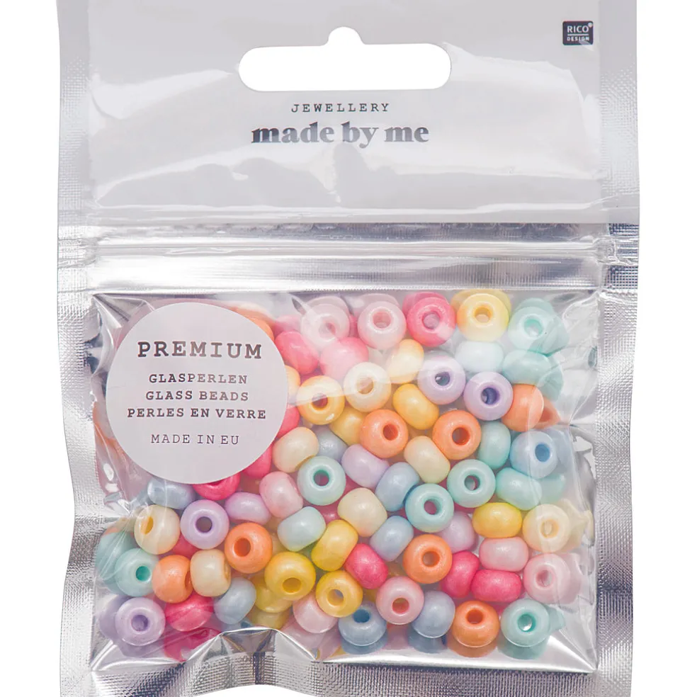 Lasihelmet 8 x 5,5 mm pastelliliitu Rico Design