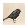 Lasinalunen Miiko Lintu koivuvaneri, melamiinipinta 10x10 cm