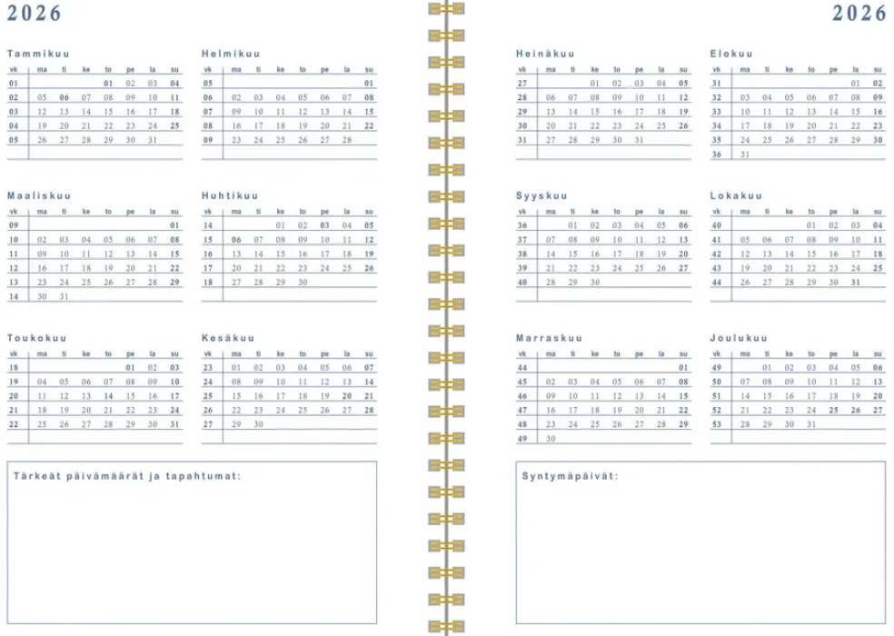 Leatheret, sininen 2026