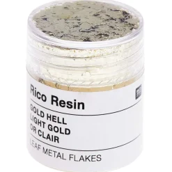 Lehtimetallilastu 3g vaalea kulta Rico Design