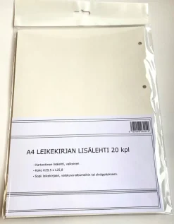 Leikekirjan lisälehti A4 20 kpl / pss