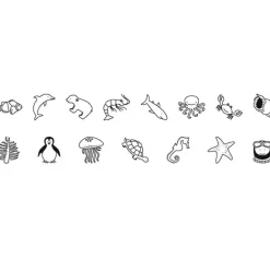 Leimasin 15 kpl eläimet Rico Design