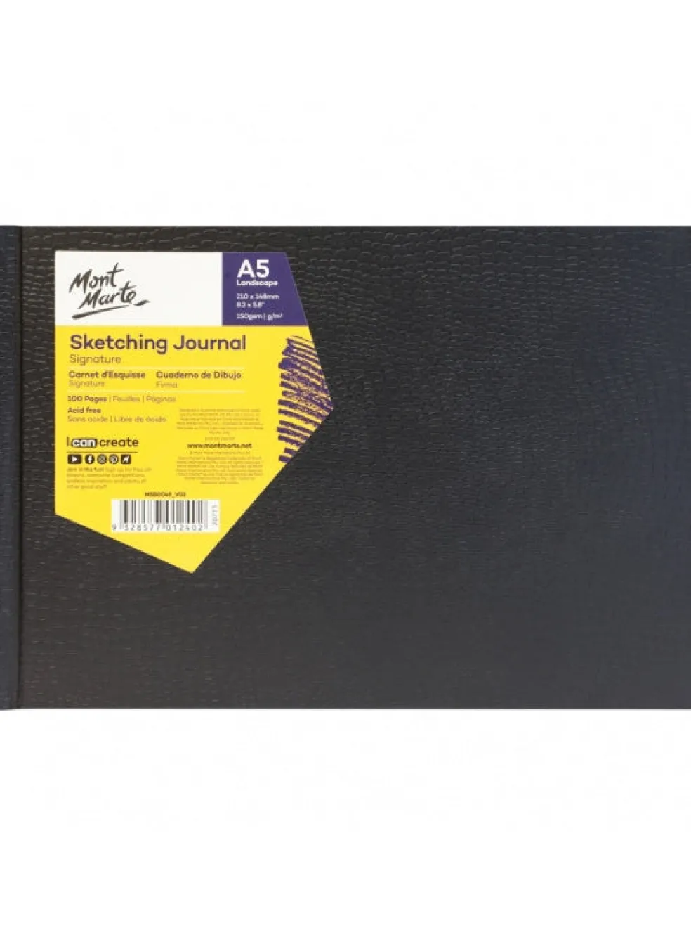 Luonnoskirja A5/100 sivua vaaka Mont Marte