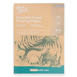 Luonnoslehtiö A5/25 arkkia ruskea kierrätyspaperi 170gsm Mont Marte