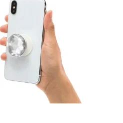 Älypuhelimen pidike PopSocket PopGrip Disco Crystal Silver