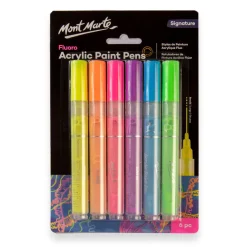 Maalikynä 6 kpl neonvärit Mont Marte
