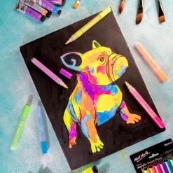 Maalikynä 6 kpl neonvärit Mont Marte