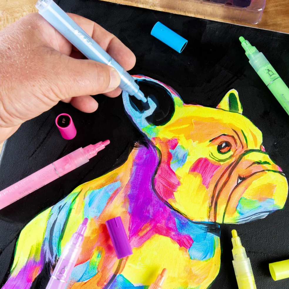 Maalikynä 6 kpl neonvärit Mont Marte