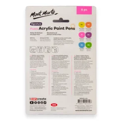 Maalikynä 6 kpl neonvärit Mont Marte