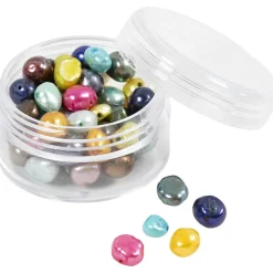 Makeanvedenhelmet 60 kpl/5-6mm helmiäisvärit