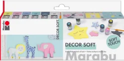 Marabu Decor Soft Starter Kit 6x15ml +sivellin