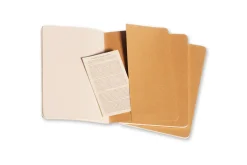 Moleskine Plain Cahier L - Kraft Cover (3 Set)