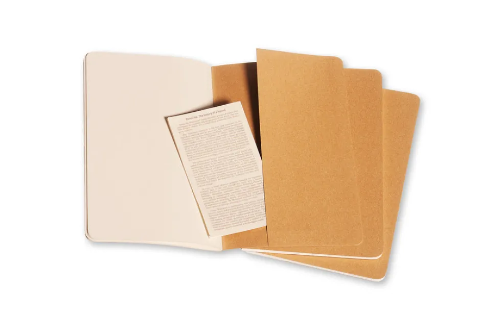 Moleskine Plain Cahier L - Kraft Cover (3 Set)